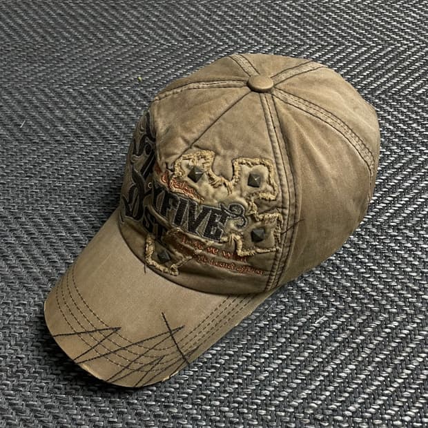 berkeley y2k 패치워크 볼캡 브라운y 5407