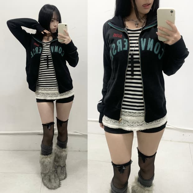 [CONVERSE] 컨버스 올스타 y2k 코튼 집업