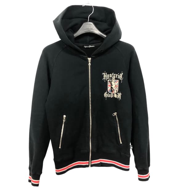 히스테릭 글래머 섹시핏 영국맛프린팅 후드집업