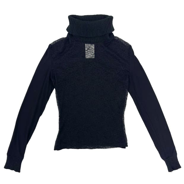 Dolce&Gabbana  Lace Turtleneck Top/ 38