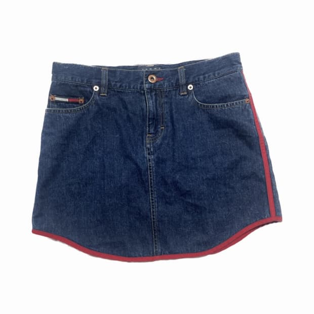 타미힐피거 데님 미니 스커트