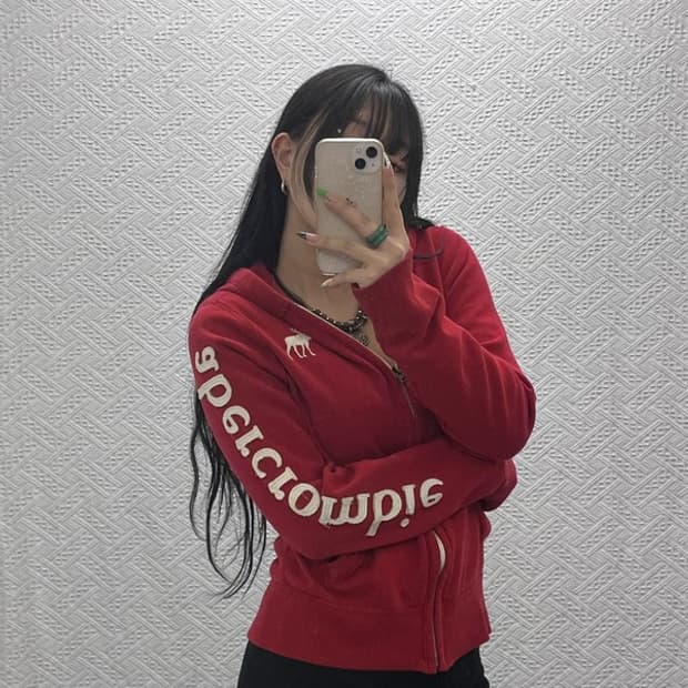 아베크롬비 올드스쿨 Y2K 레트로 기모 후드집업 XL C08937