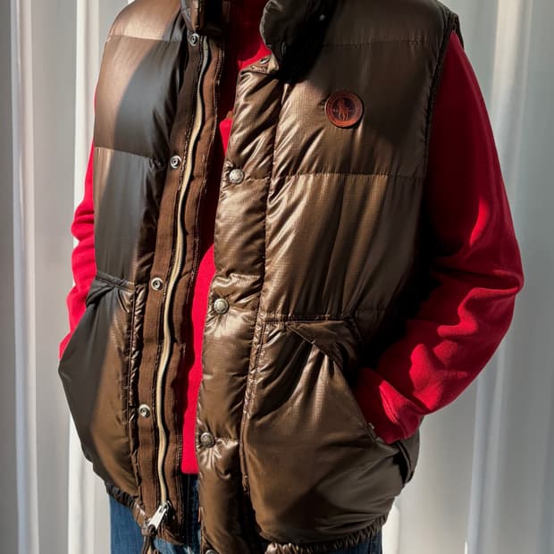 [L]폴로 랄프로렌 레더 포니 투웨이 푸퍼 패딩 베스트