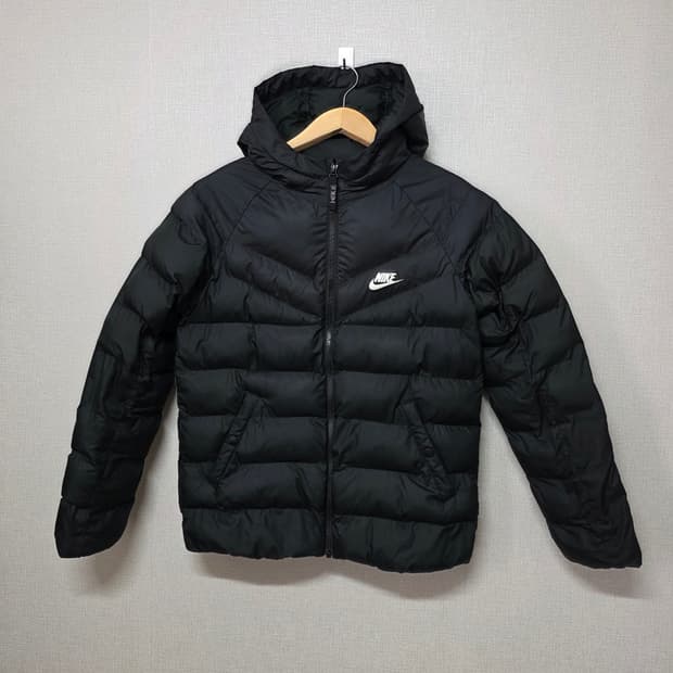 나이키 후드   경량 패딩 블랙  사이즈 80 여자용