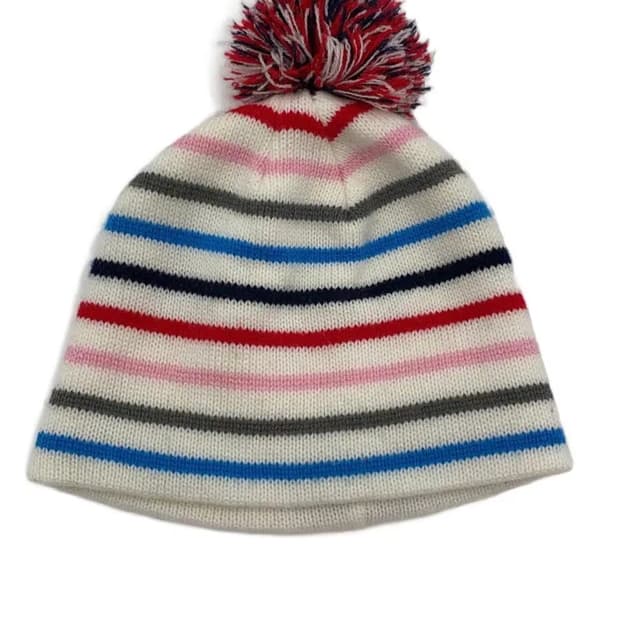 90s 빈티지 스투시 스트라이프 폼폼 비니