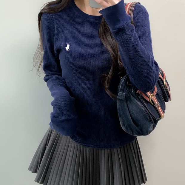 폴로 와플 롱슬리브