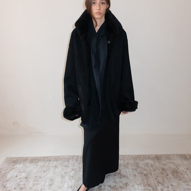 에레 ehre 리버시블 시어링 코트