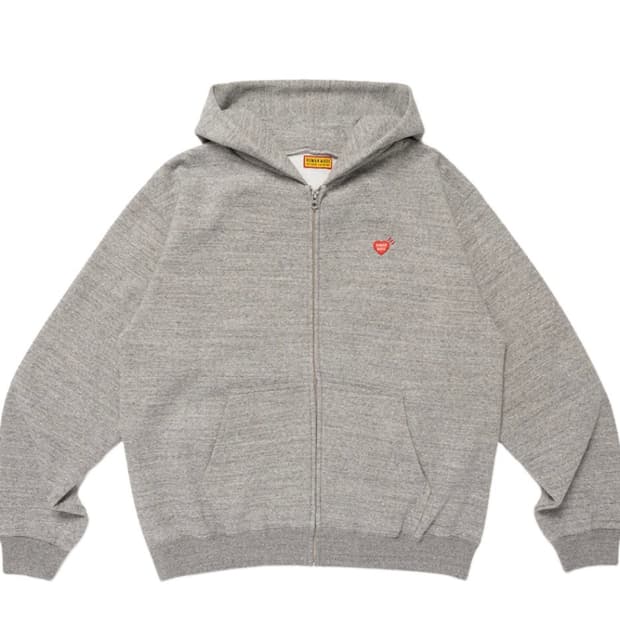 L) 휴먼 메이드 클래식 집업 스웨트 후드 후드티 그레이