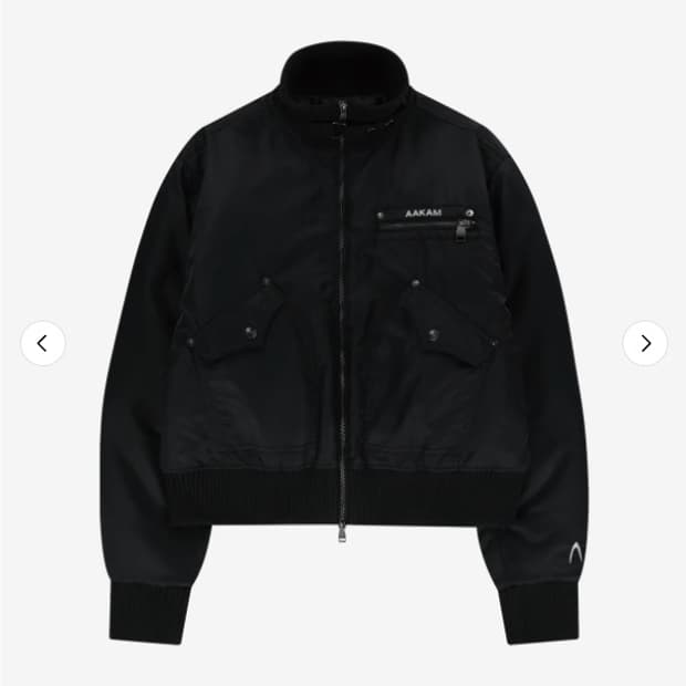 아캄 High-Neck Bomber Jacket Black (1size)