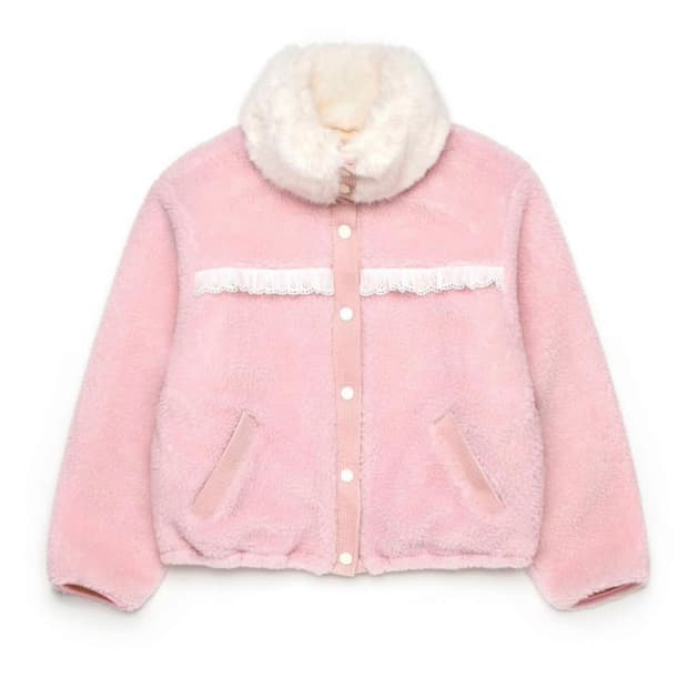 졸리레이드 리버시블 폴리스 자켓 베이비핑크