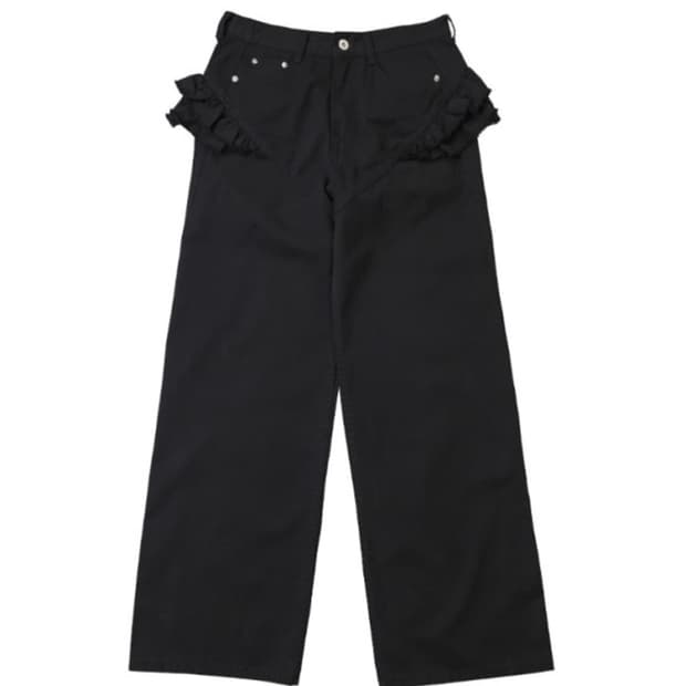 울리카 프릴 팬츠 블랙