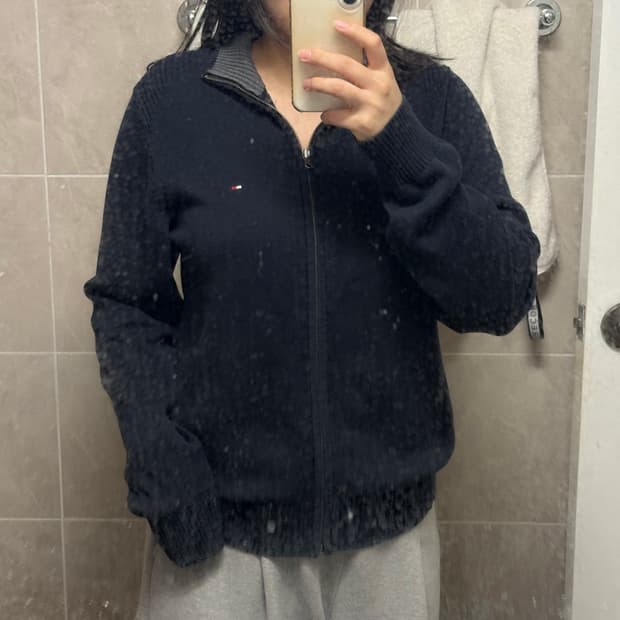 타미 힐피거 니트집업 (네이비)
