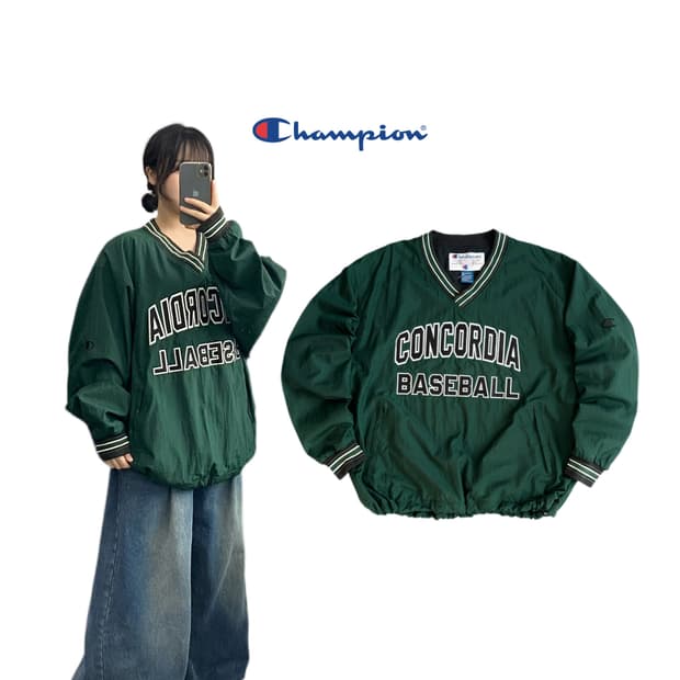 챔피온 00s 콘코르디아 베이스볼 웜업 바람막이 자켓