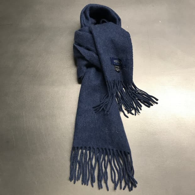 겐조 로고 머플러 블루