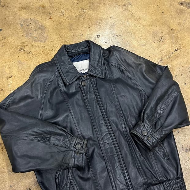 [정품/100] 런던포그 블랙 양가죽 자켓 b15