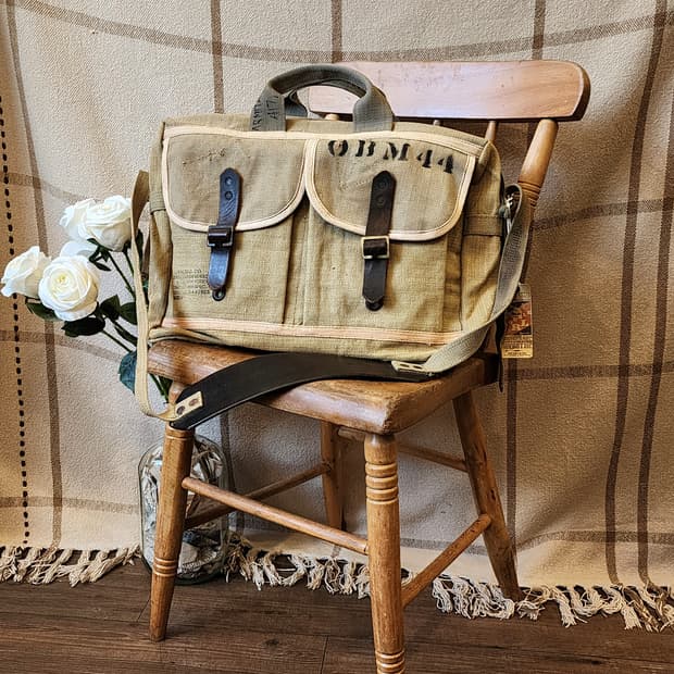 더블알엘 메신져백 햄프 캔버스 밀리터리 브리프케이스 usa 메이드