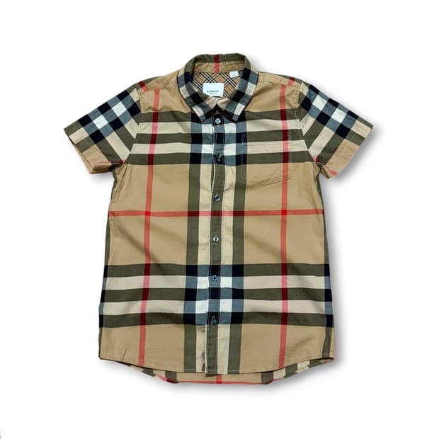버버리 키즈 빈티지 체크 코튼 셔츠