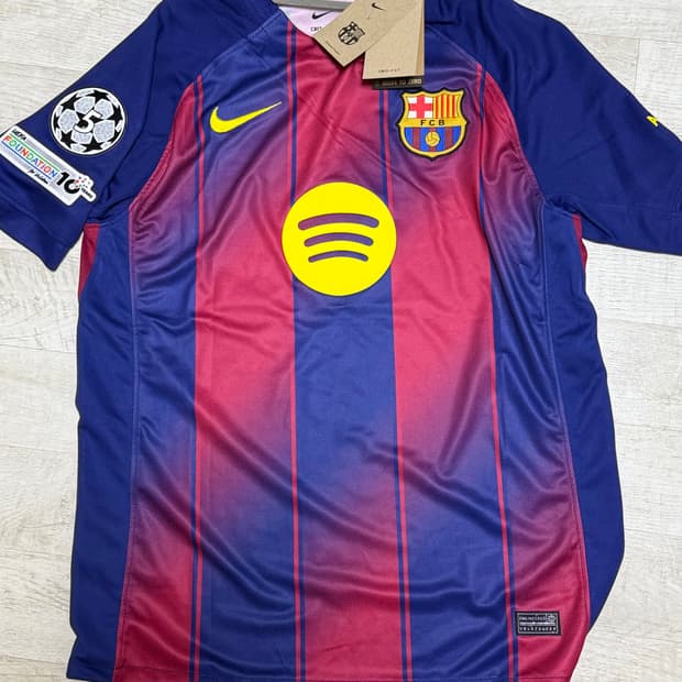 바르셀로나 2526 유니폼 챔피언스리그 더용 풀패치 