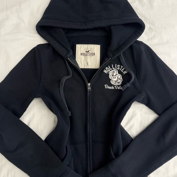홀리스터 딱붙핏 네이비 후드집업 S
