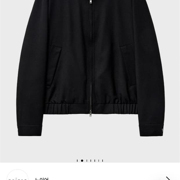 노이어 오버핏 울 헤링턴 자켓 블랙