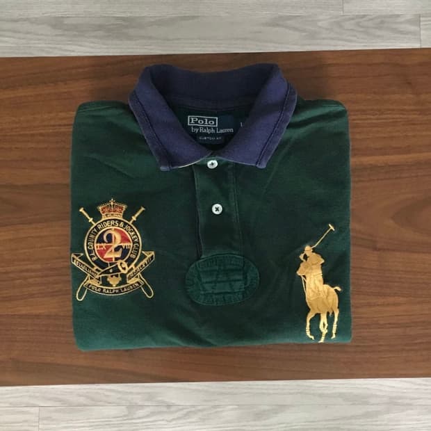 폴로 빅포니 긴팔 럭비티 L