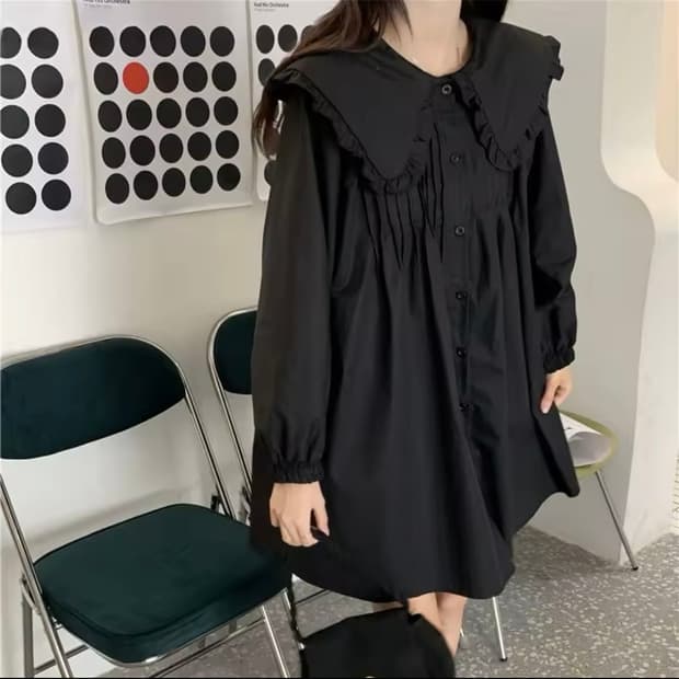 Big frill collar onepiece