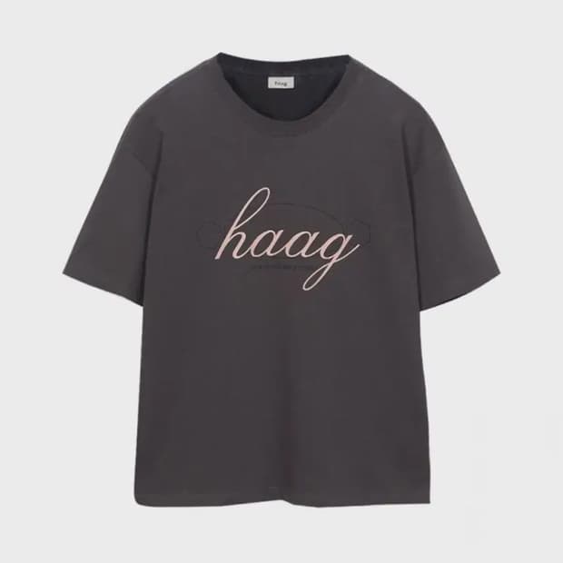 헤이그 반팔 haag box t-sh 챠콜