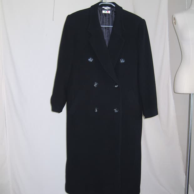 WEBEL 이탈리아 캐시미어 혼방 더블 롱 코트