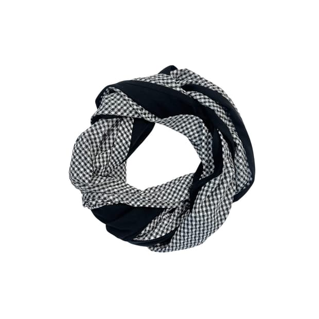 지초이 jx 레이어드 스톨 스카프 블랙