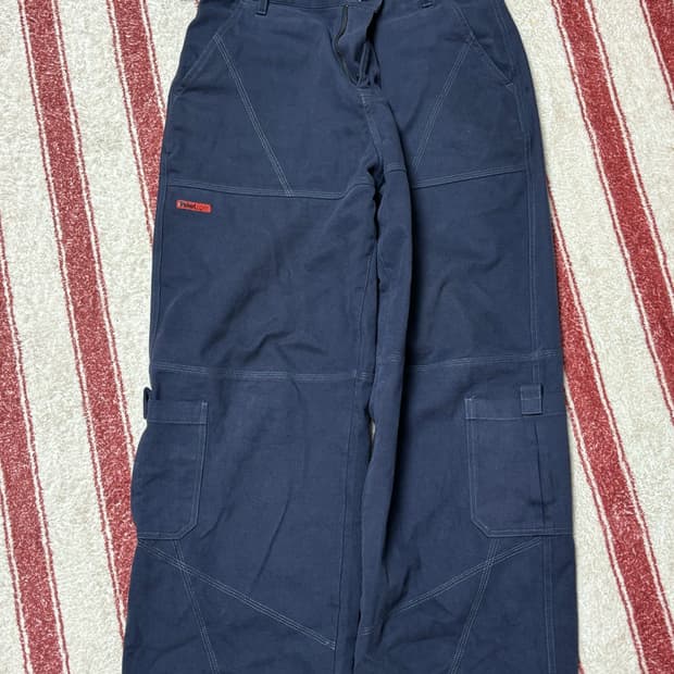 테켓 기어 스티치 팬츠 더스티 블루 M