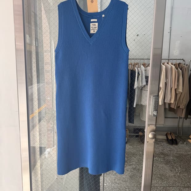 nanamica 7G Knit Dress – Light Blue