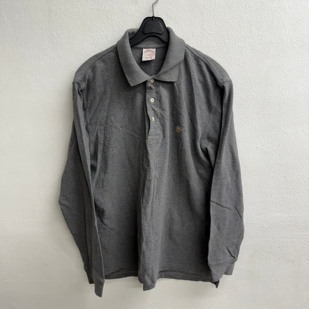 브룩스브라더스 긴팔 폴로 셔츠 그레이 S