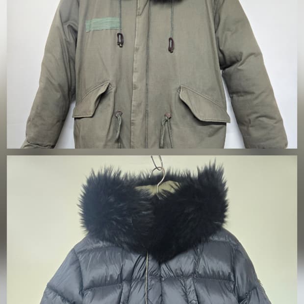 mimiciel미미씨엘 리버시블 야상패딩 여66 카키색/블랙