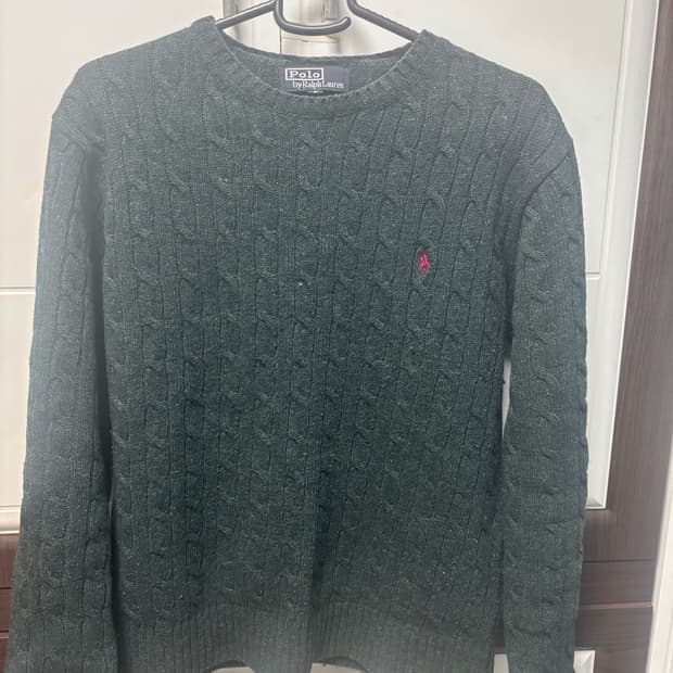 폴로 랄프로렌 케이블 니트 다크 그린 S