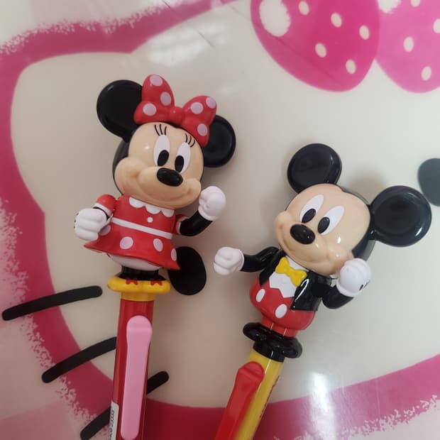 도쿄 디즈니랜드 미키마우스 미니마우스 액션 볼펜 세트