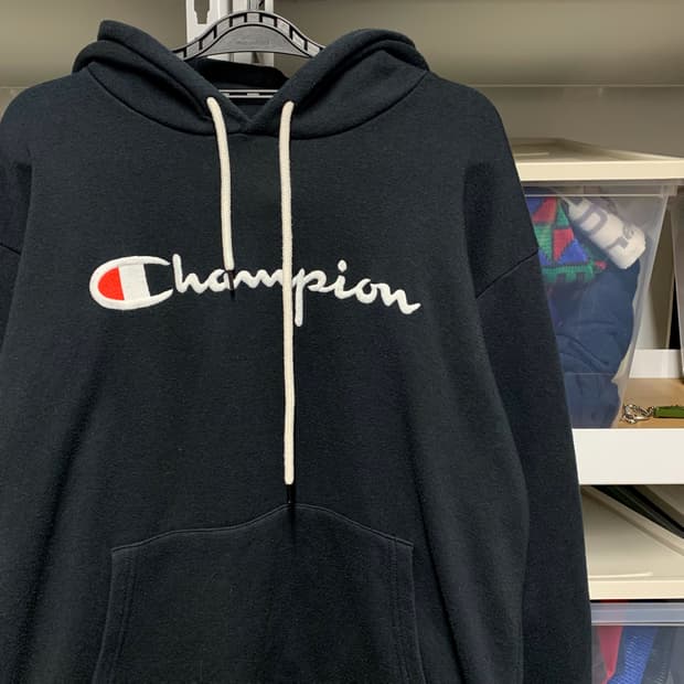 [표기 L, 실측M] 챔피온 스펠아웃 후디 Made In USA