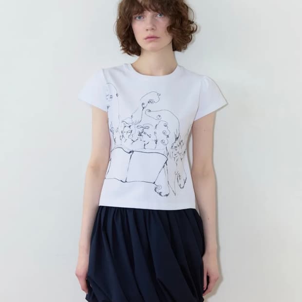 sinoon 시눈 엔젤 퍼프 티셔츠