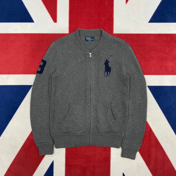 폴로 빅포니 니트집업 실측 여성44