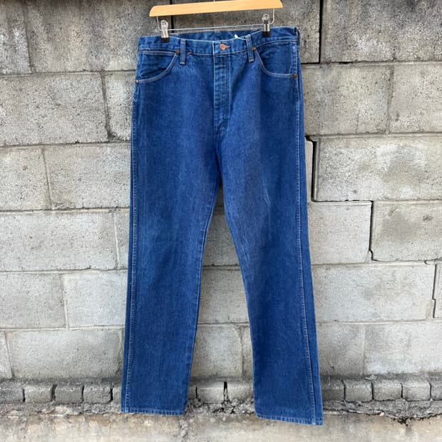 90s 랭글러 빈티지 13mwz 워싱 카우보이컷 부츠컷 데님 팬츠 36