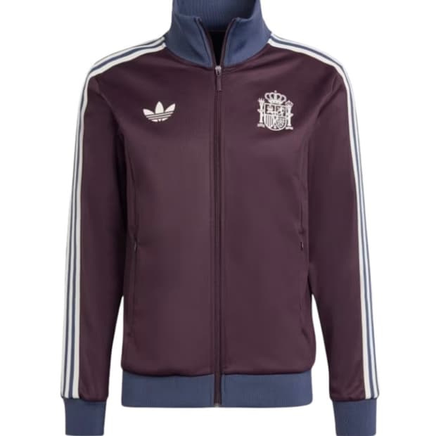 아디다스 스페인 베켄바우어 트랙 자켓 쉐도우 마룬 - US 사이즈 S 