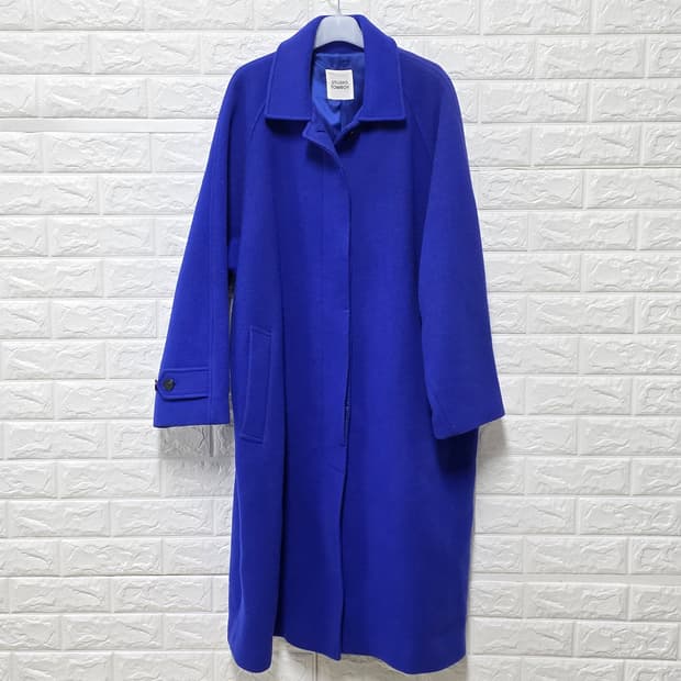 택포) 스튜디오 톰보이 블루 울 나일론 코트 Free