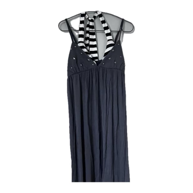 고딕 갸루 펑크 고스로리 y2k 스터드 스트라이프 롱 원피스 공겜여주