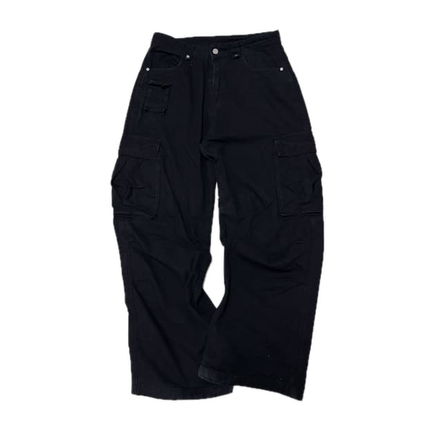 빈티지 블랙 카고 팬츠