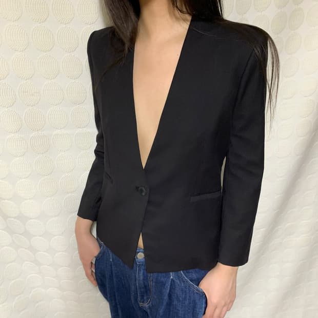 헬무트랭 카라리스 원버튼 테일러드 자켓