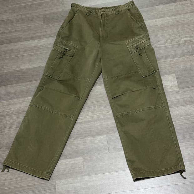퍼렌 집 카고 팬츠 올리브 1사이즈