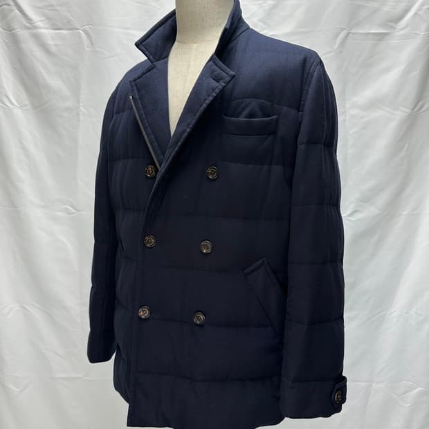 브루넬로쿠치넬리 울 캐시미어 더블 브레스티드 구스다운 패딩 자켓 XL