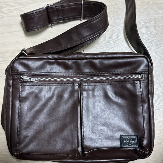 PORTER 요시다 포터 프리스타일 숄더백 L 다크 브라운