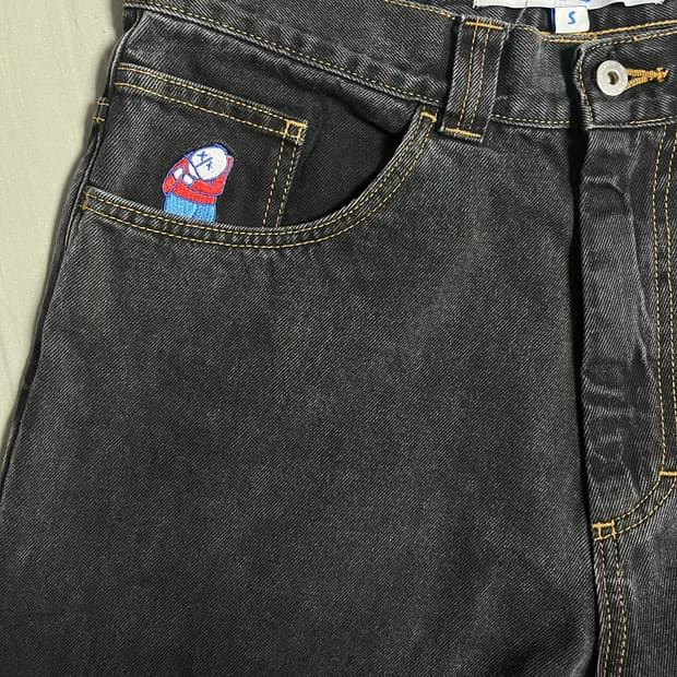 폴라스케이트 빅보이펜츠 워시드블랙 구형[S]