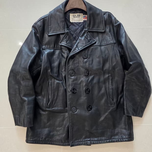 쇼트 레더 피코트 740N