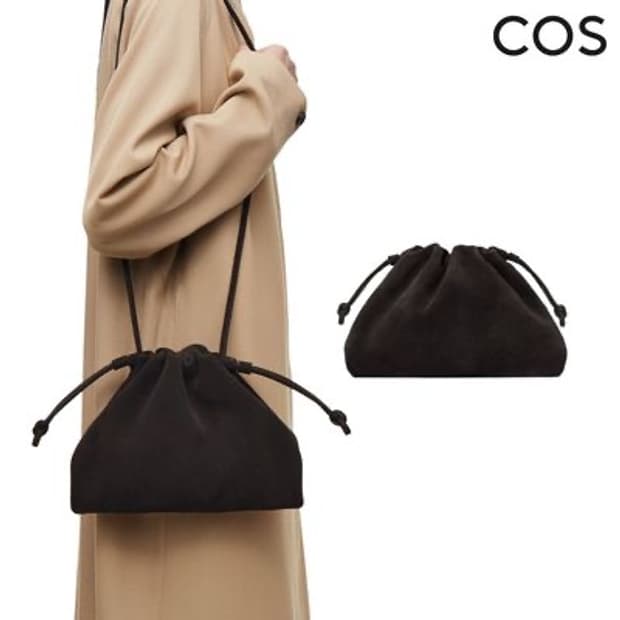 COS 코스 카바텔리 미니 클러치 백 스웨이드 브라운